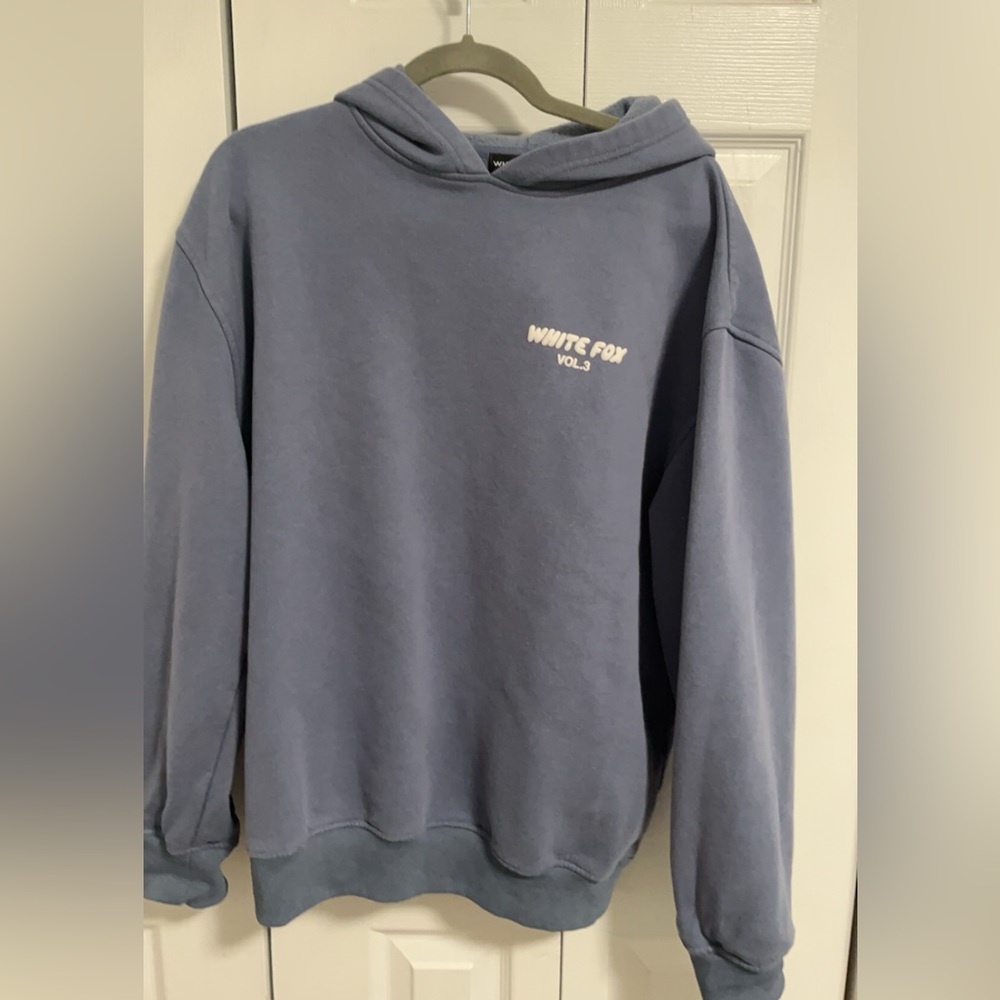White Fox Boutique Slate Blue Hoodie